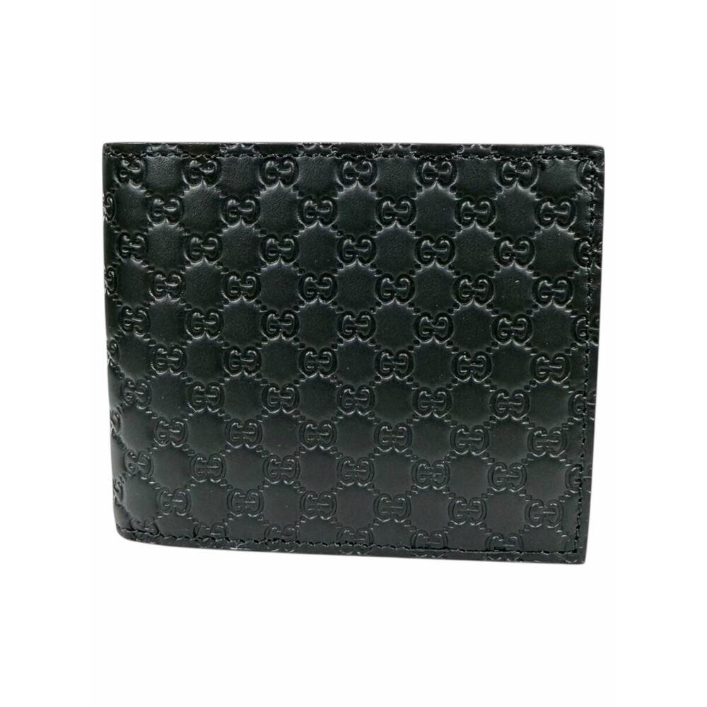 Gucci GG Microguccissima Leather Bi-fold Wallet Black Men 260987